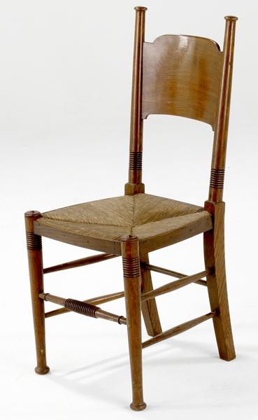 Appraisal: WILLIAM BIRCH Side chair with turned legs and cross stretcher