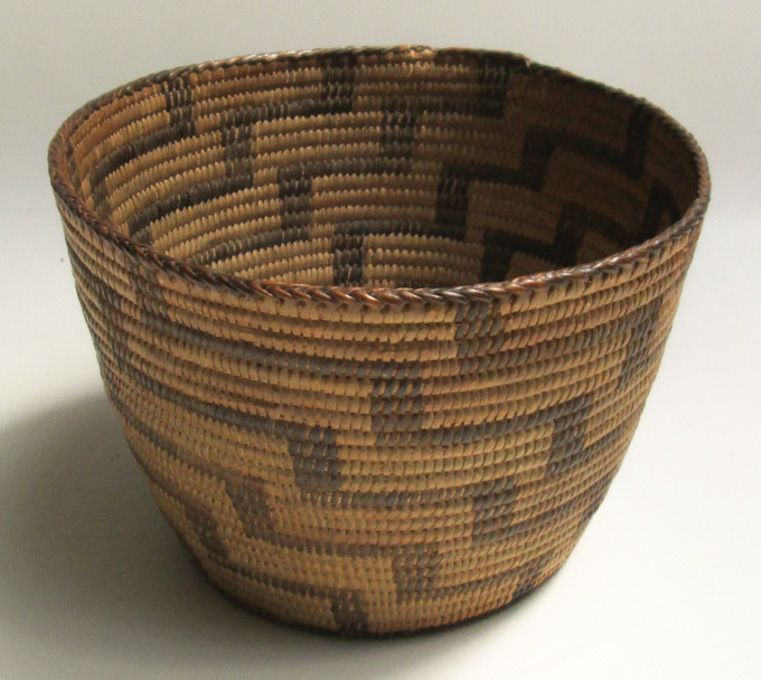 Appraisal: PIMA SOUTHERN ARIZONA NATIVE AMERICAN WOVEN BASKET woven snake pattern