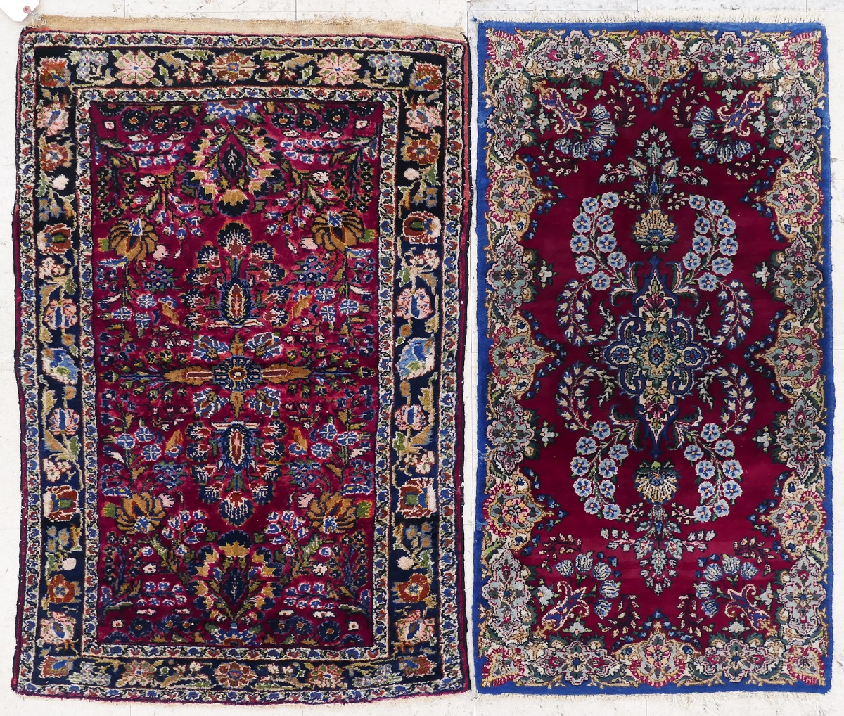 Appraisal: pc Semi Antique Persian Small Scatter Rugs Includes two floral