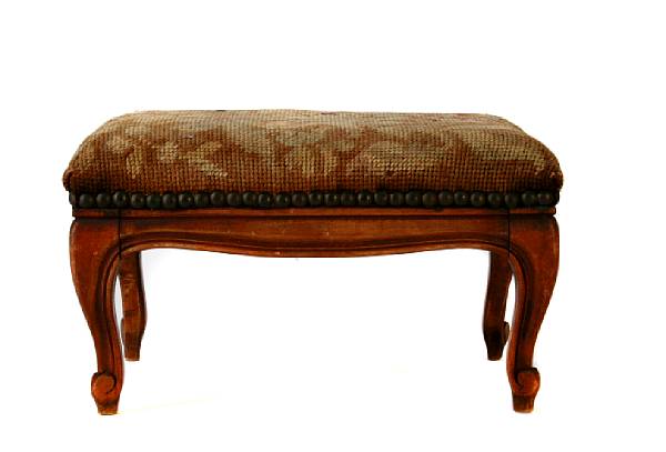 Appraisal: A Louis XV style needlepoint upholstered foot stool height in