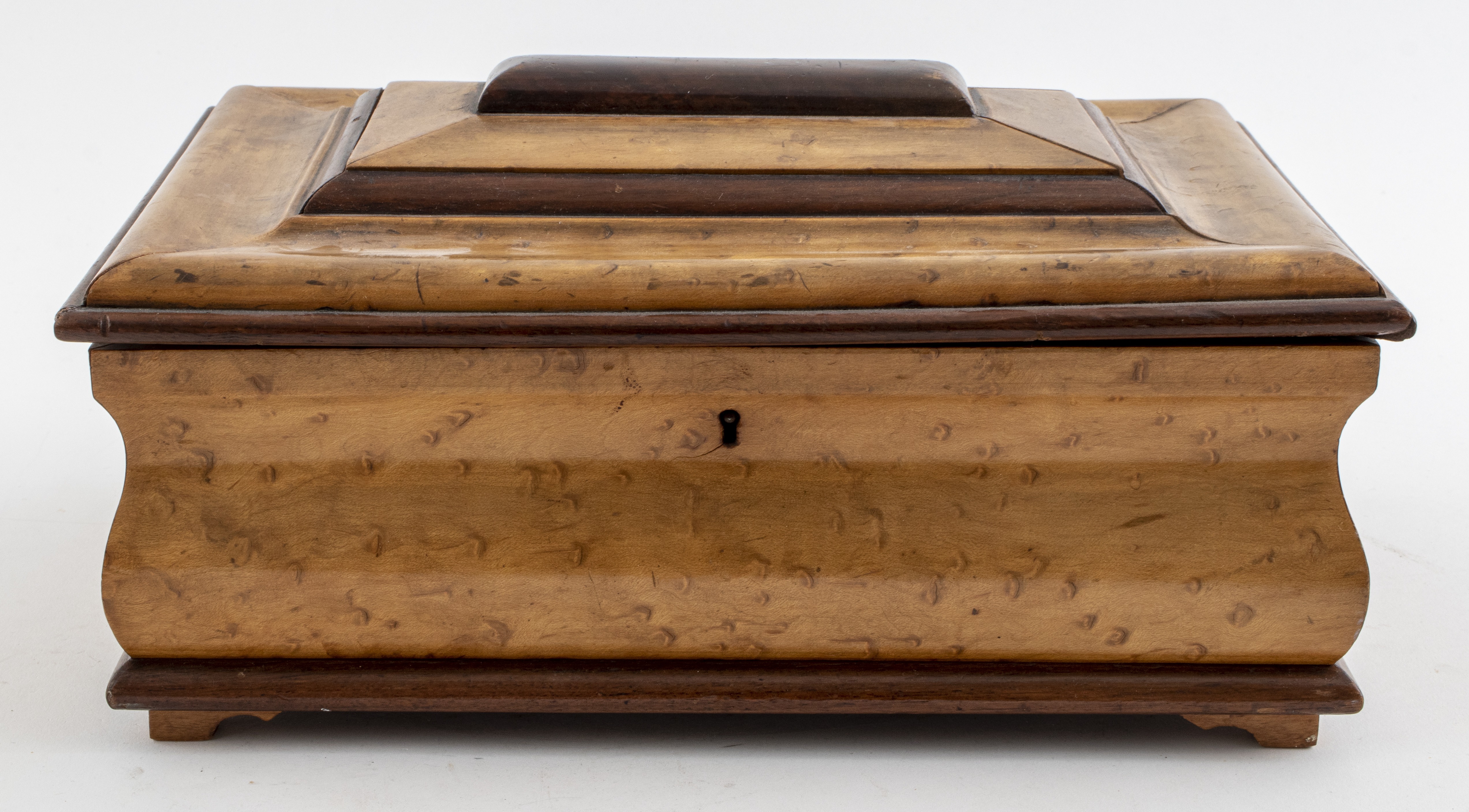 Appraisal: ENGLISH VICTORIAN BURLWOOD CASKET BOX English Victorian carved burlwood casket