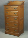 Appraisal: LINGERIE CHEST - CIRCA OAK FIVE DRAWER LINGERIE CHEST QUARTER