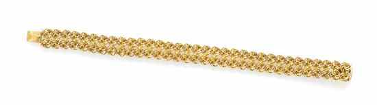 Appraisal: A Karat Yellow Gold Link Bracelet in a repeated wirework