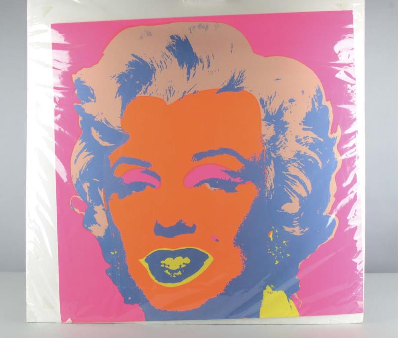 Appraisal: Andy Warhol Marilyn Pop Art Poster From the Blue Ink