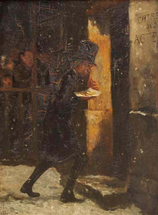 Appraisal: After Honore Daumier French - L'Acteur Des Funambules oil on