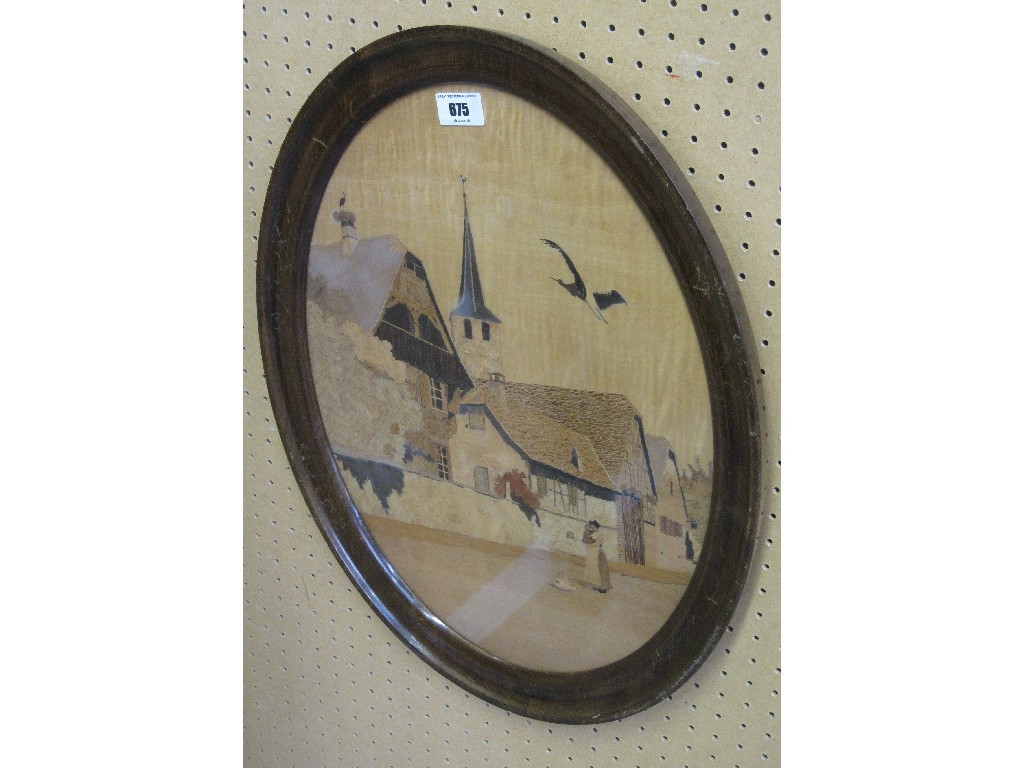 Appraisal: Framed parquetry picture