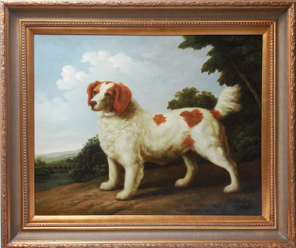 Appraisal: Signed Shipley Portrait of Dog th C Oil Signed Shipley