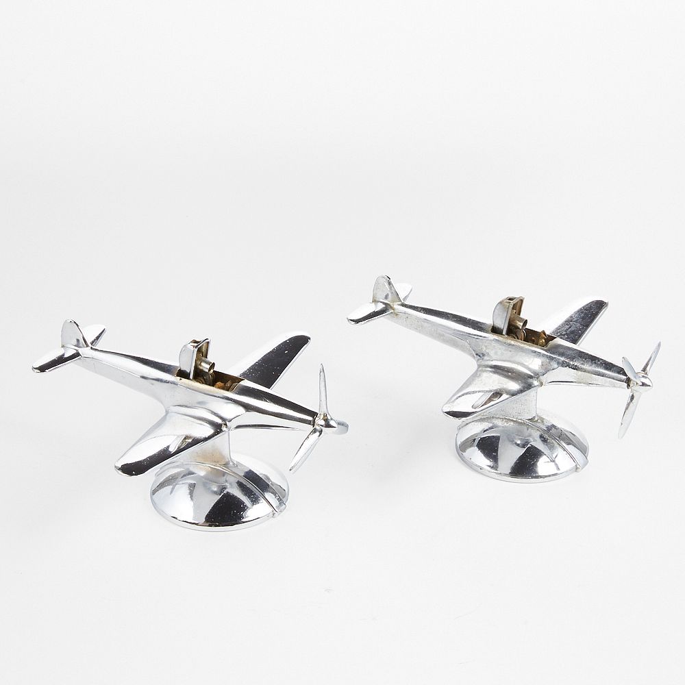 Appraisal: Grp s Negbaur P- Mustang Airplane Table Lighters Negbaur United