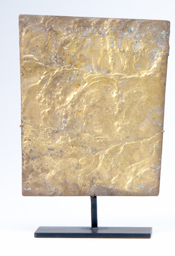 Appraisal: Harry Bertoia Metal Panel ca Gilded bronze high including base