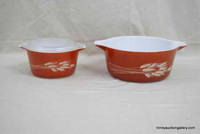 Appraisal: Vintage Pyrex ''Autumn Harvest'' Casserole BowlsThis is for vintage Pyrex