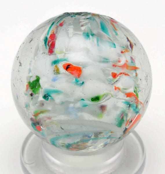 Appraisal: Large Left-Twist Confetti Cloud Marble Description Very unusual confetti cloud