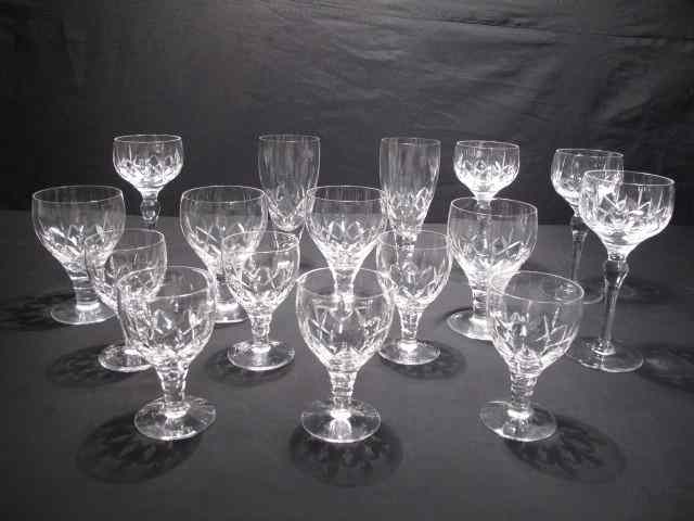 Appraisal: English Stuart crystal stemware set Includes pieces total Four different