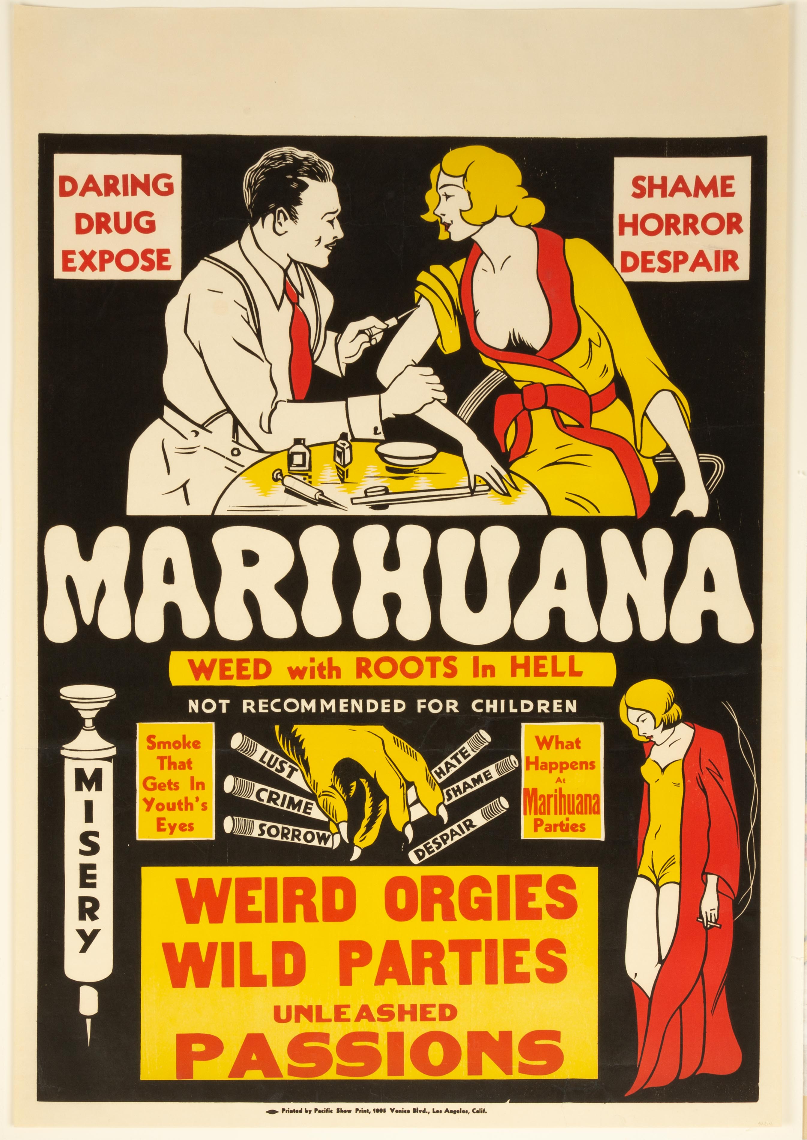 Appraisal: RARE MARIHUANA ROADSHOW ATTRACTIONS POSTER Although the film was about