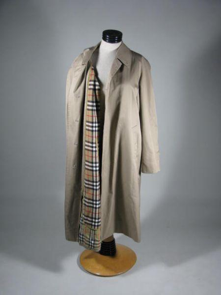 Appraisal: Men's Burberry Trench Coat R exterior cloth cotton polyester lining