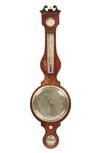 Appraisal: BAROMETER - Early th c wall mounted banjo barometer made