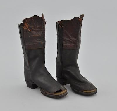 Appraisal: Antique Pair of Child's Riding Leather Boots American ca Mid-