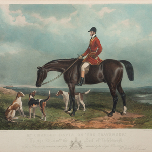 Appraisal: A Hand-Colored Engraving Depicting English Foxhounds After W H Barraud