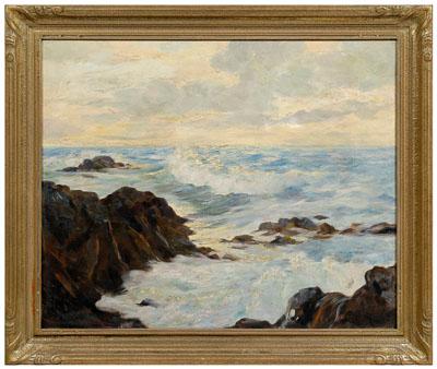 Appraisal: Paul Archibald Caron painting Canadian - seascape view of a