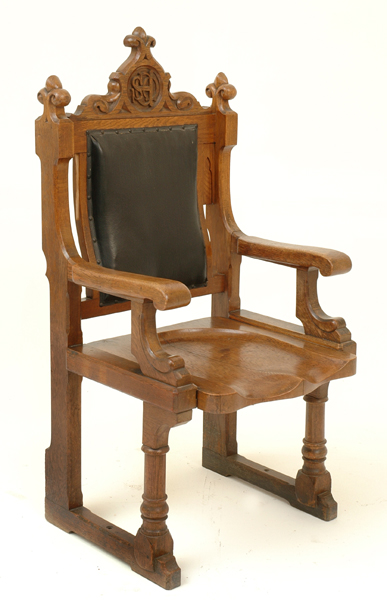 Appraisal: AN OAK MELBOURNE STOCK EXCHANGE CHAIR th Century In the