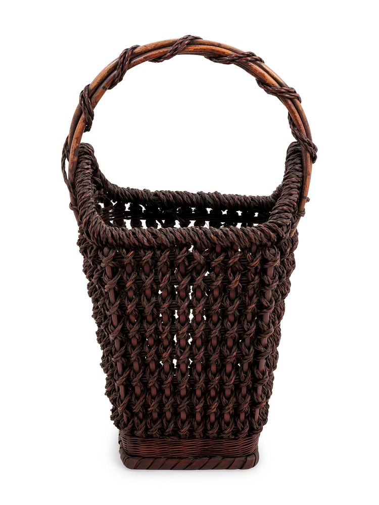 Appraisal: A Bamboo Flower Arranging Basket A Bamboo Flower Arranging Basket