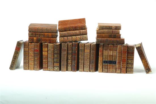 Appraisal: THIRTY-ONE EARLY LEATHERBOUND VOLUMES Mostly European and th century