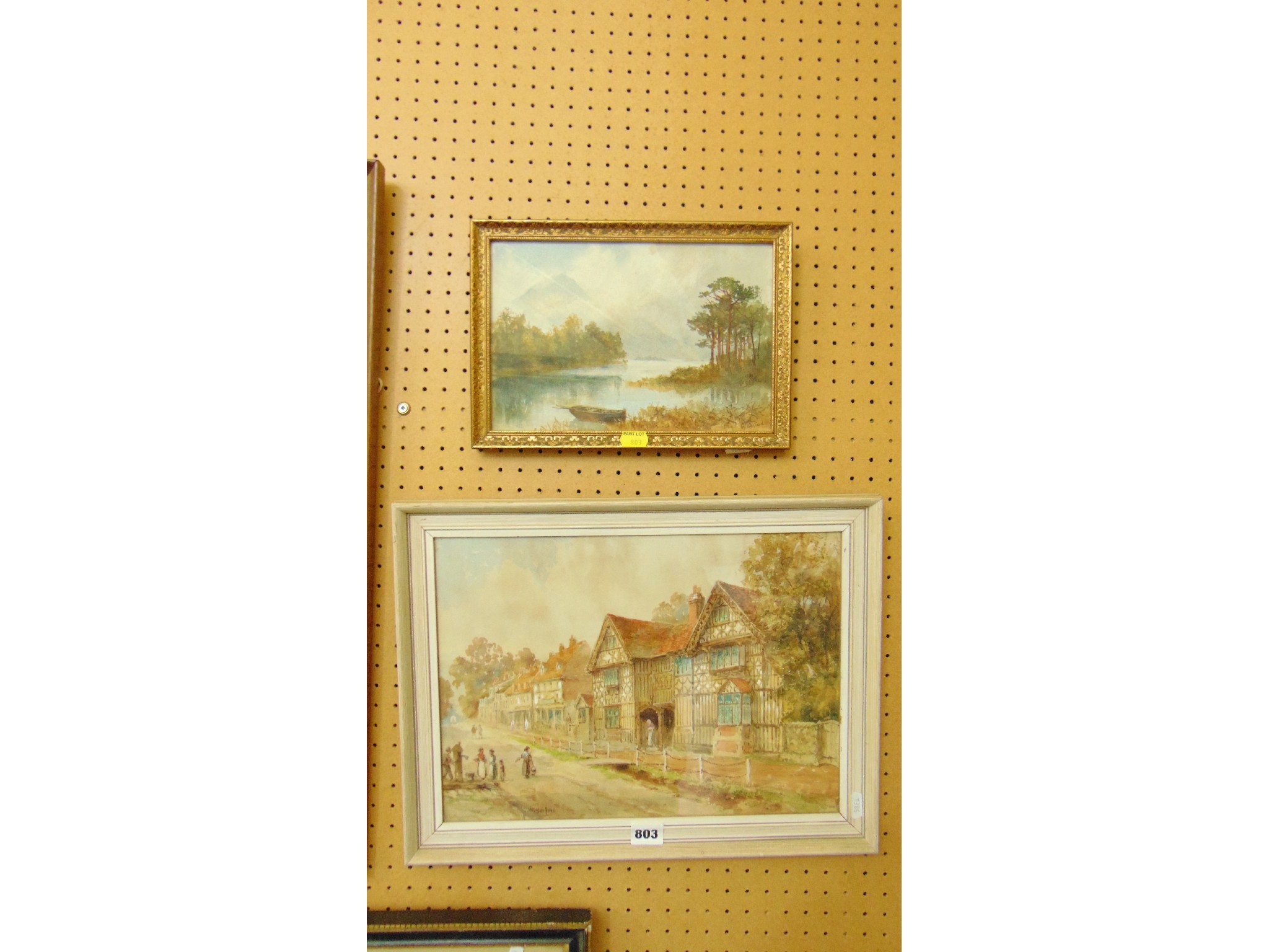 Appraisal: An early th century watercolour of a town scene with