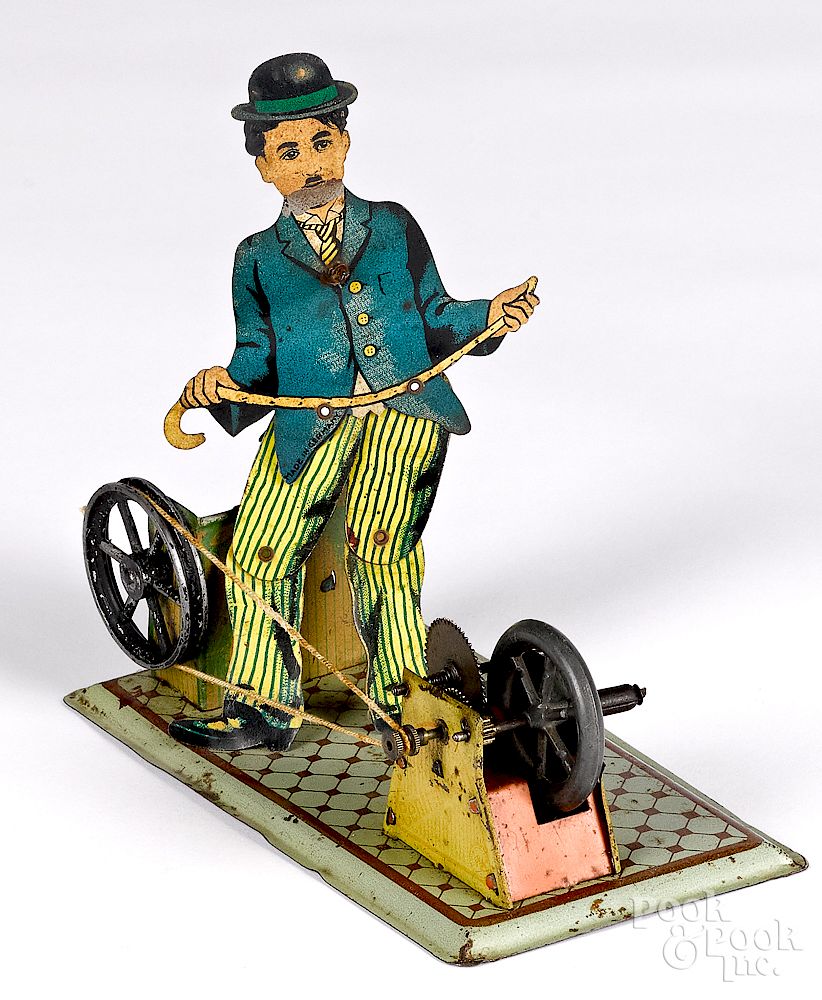 Appraisal: Charlie Chaplin dancer steam toy accessory Wilhelm Krauss tin lithograph