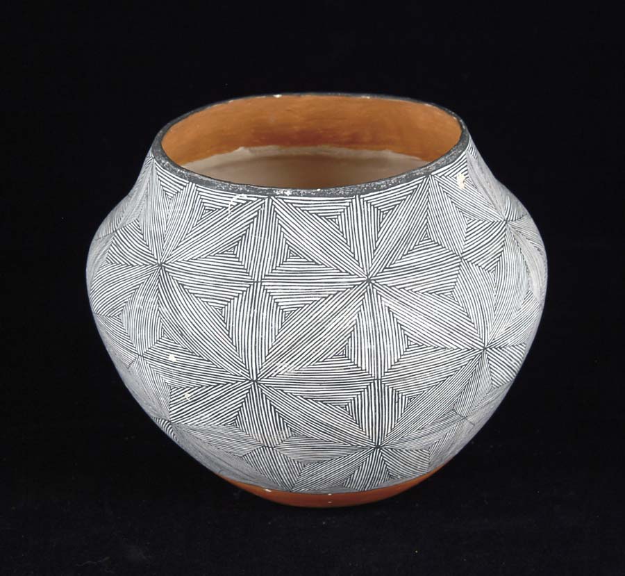 Appraisal: ACOMA OLLA POTTERY JAR MID TH CENTURY Painted on bottom