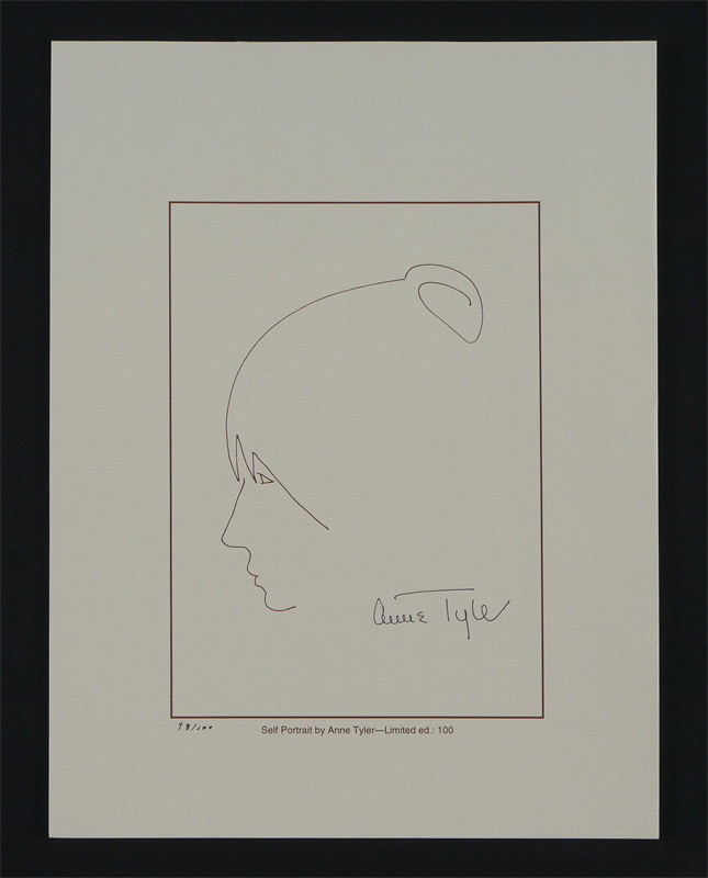 Appraisal: ANNE TYLER SIGNED LIMITED EDITION SELF PORTRAIT LETTER Anne Tyler