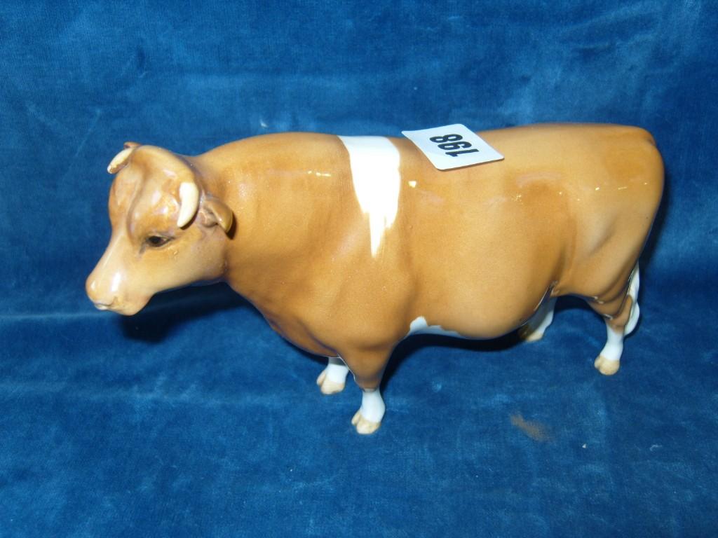 Appraisal: A Beswick model of a Guernsey bull marked to base