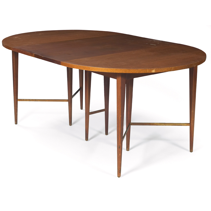 Appraisal: Paul McCobb dining table by Calvin round mahogany top over