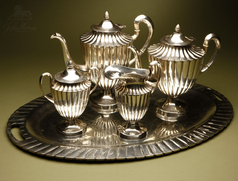 Appraisal: An L Maciel Mexican sterling coffee tea service An L