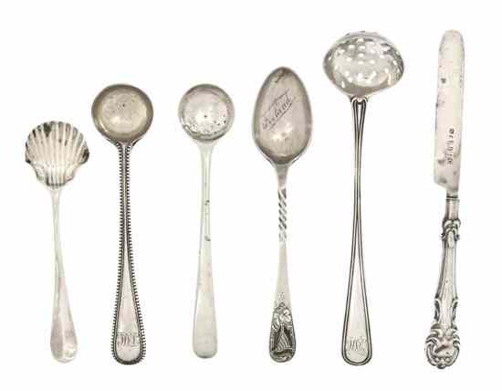 Appraisal: A Collection of Six English Silver Spoons London comprising two