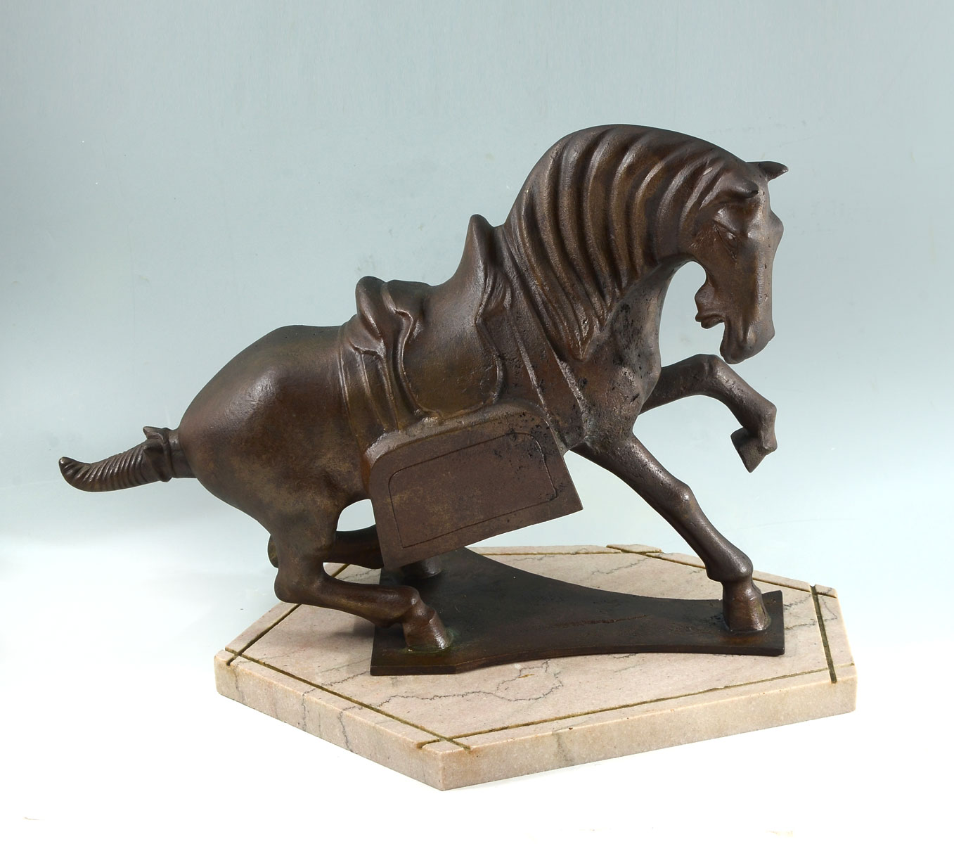 Appraisal: BRONZE CHINESE TANG HORSE Cast bronze Chinese horse in the