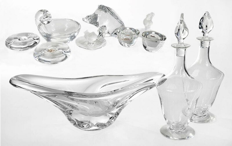 Appraisal: Eleven Pieces Clear Crystal Daum and Baccarat th century three