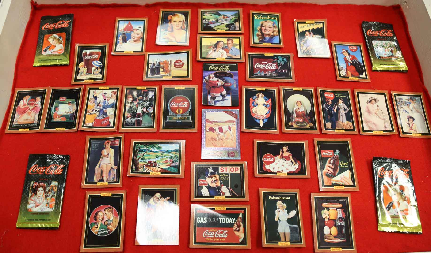 Appraisal: Flat case of Coca-Cola collector cards case sells with the