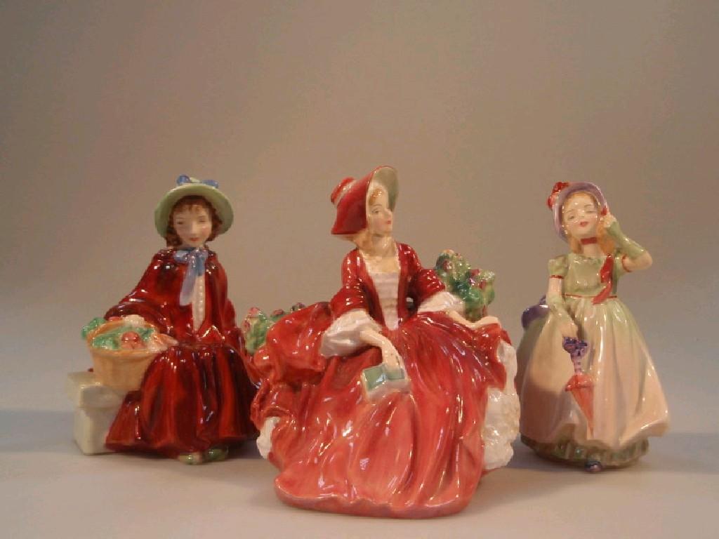 Appraisal: Three Royal Doulton figures of Linda HN Lydia HN and