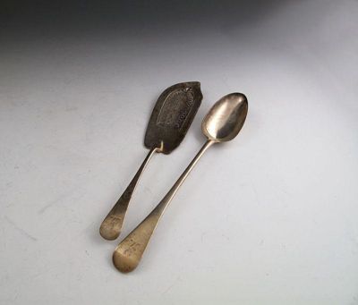 Appraisal: A William IV silver old English pattern basting spoon by