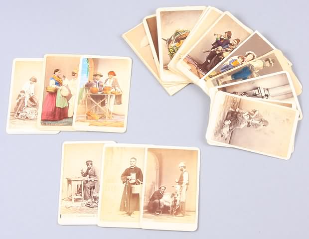 Appraisal: Grouping of carte-de-visite photographs from various Italian photographer most from