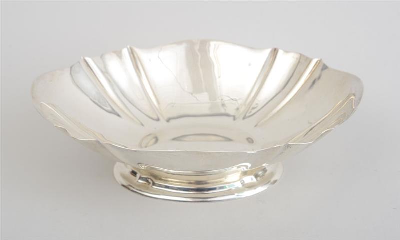 Appraisal: TIFFANY CO SILVER FOOTED BOWL With scalloped rim and oval