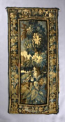 Appraisal: FLEMISH VERDURE TAPESTRY PANEL Worked with a view of a