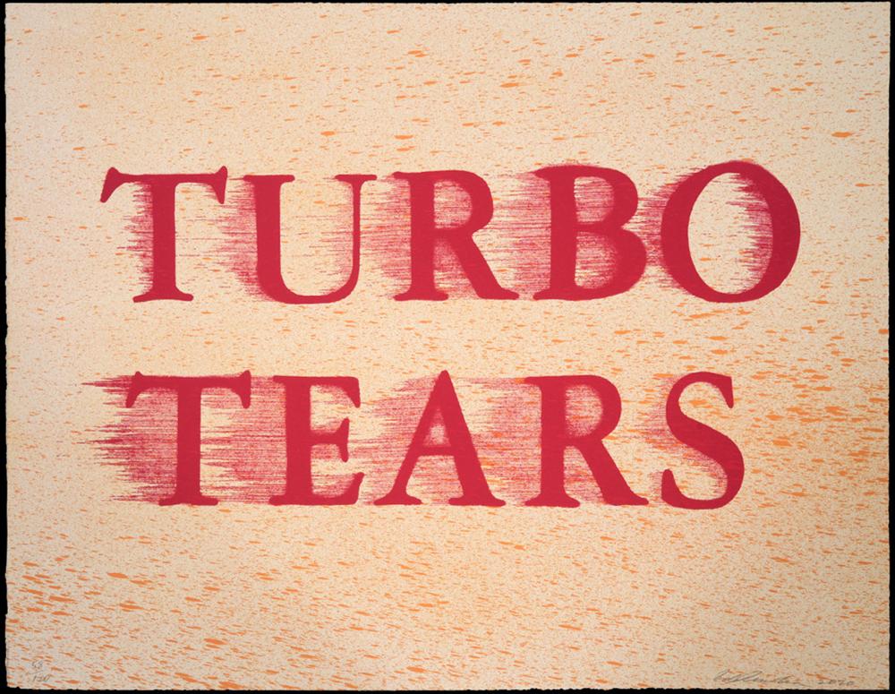 Appraisal: ED RUSCHA 'TURBO TEARS' LITHOGRAPH ON PAPEREd Ruscha American Born