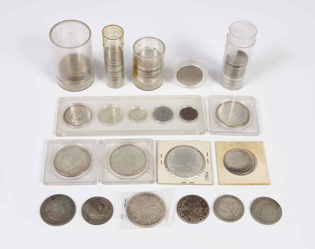 Appraisal: COLLECTION OF CANADIAN SILVER OTHER COINS silver dollars to include