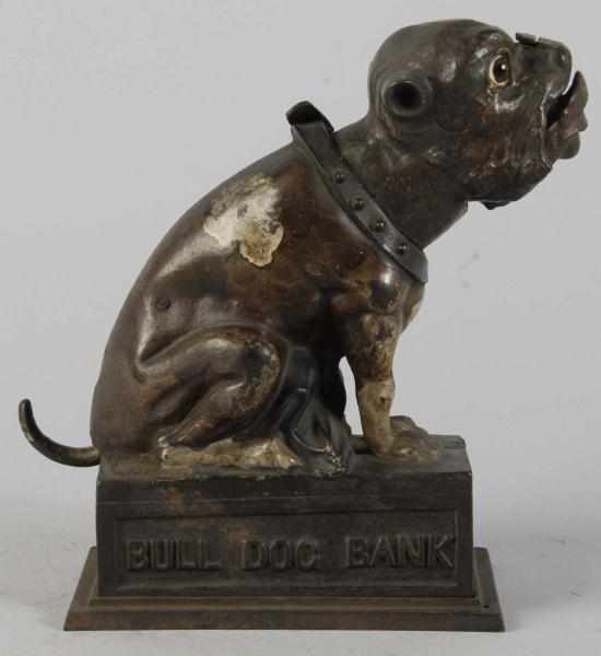 Appraisal: Cast Iron Bulldog Mechanical Bank Description Manufactured by J E