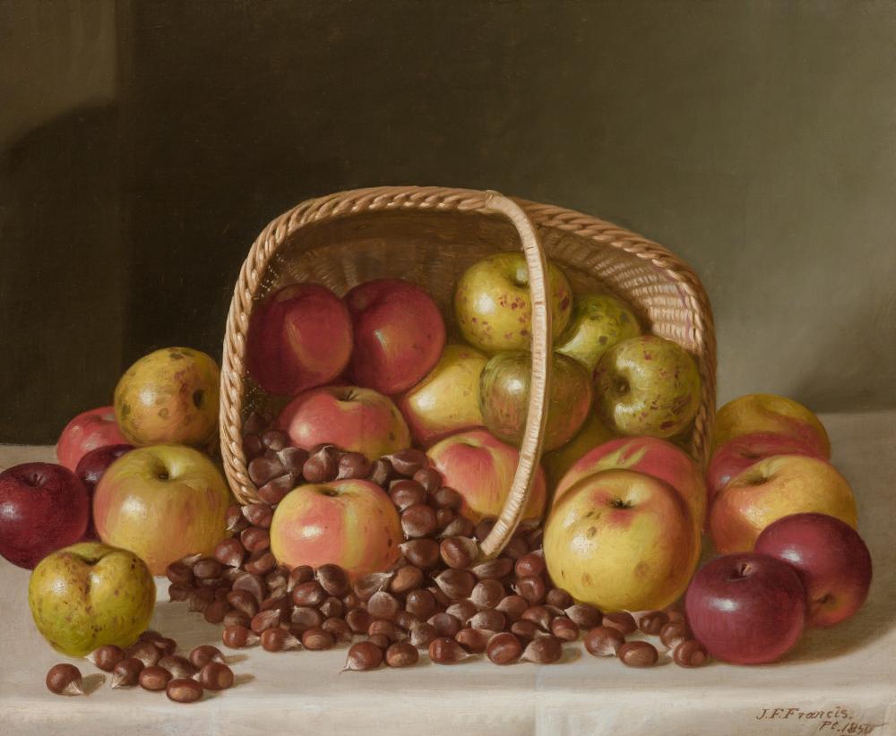 Appraisal: JOHN F FRANCIS American - Still Life with Apples and