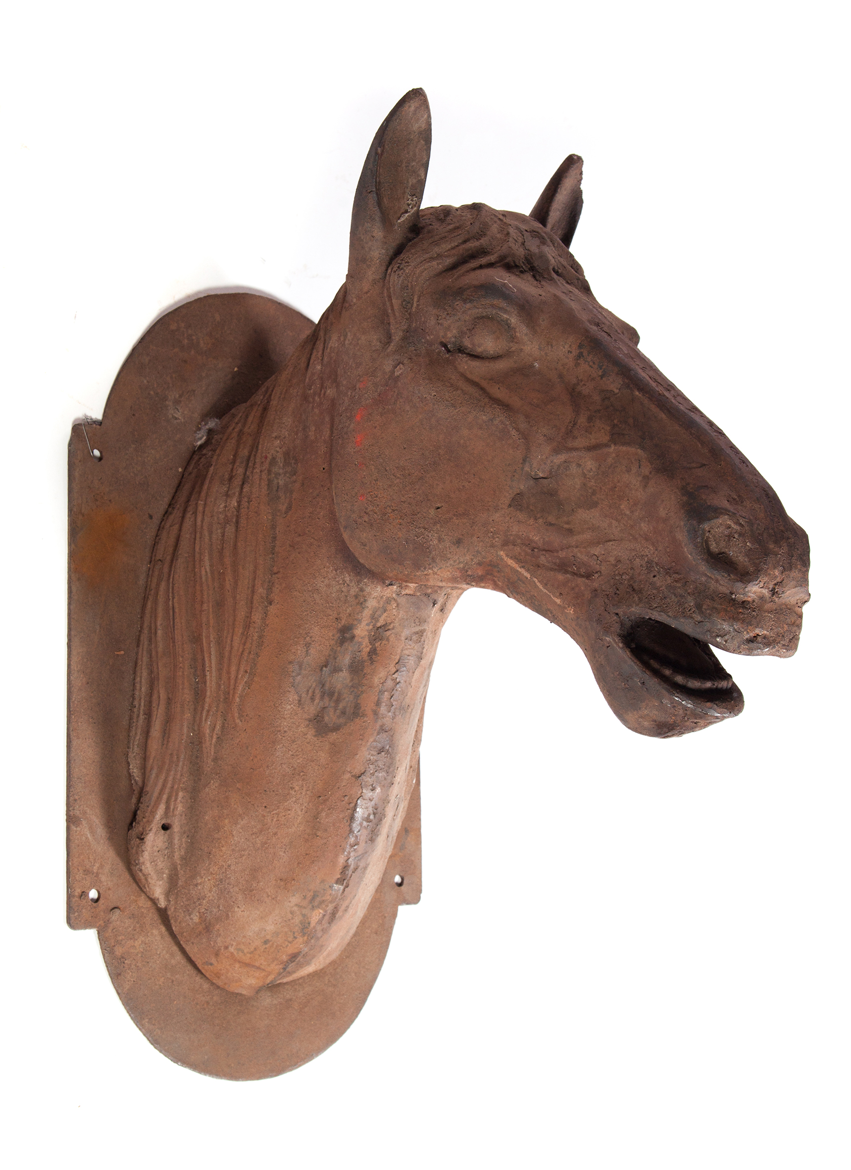 Appraisal: AMERICAN CAST IRON HORSE HEAD Twentieth century Decorative horse head