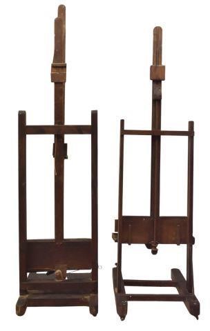 Appraisal: lot of Adjustable artist s easels early th c both