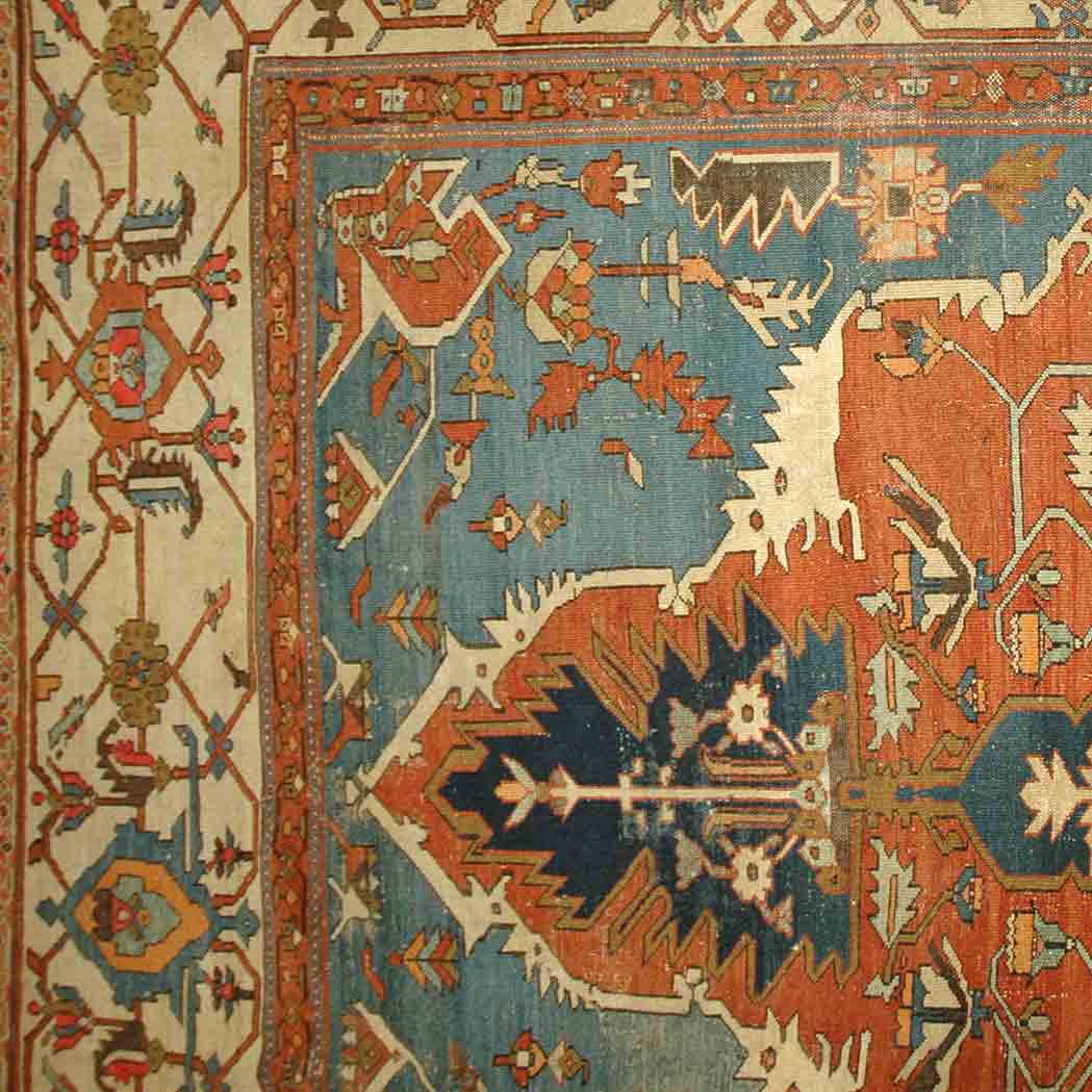 Appraisal: Heriz Carpet Northwest Persia circa The russet field with a