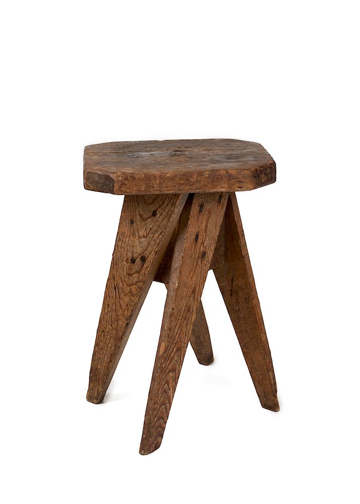 Appraisal: Small Table Four Criss Cross Legs Small Table Four Criss