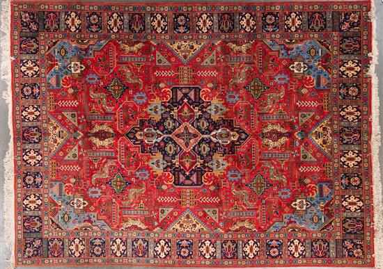 Appraisal: Persian Tabriz carpet Iran modern x Estimate -